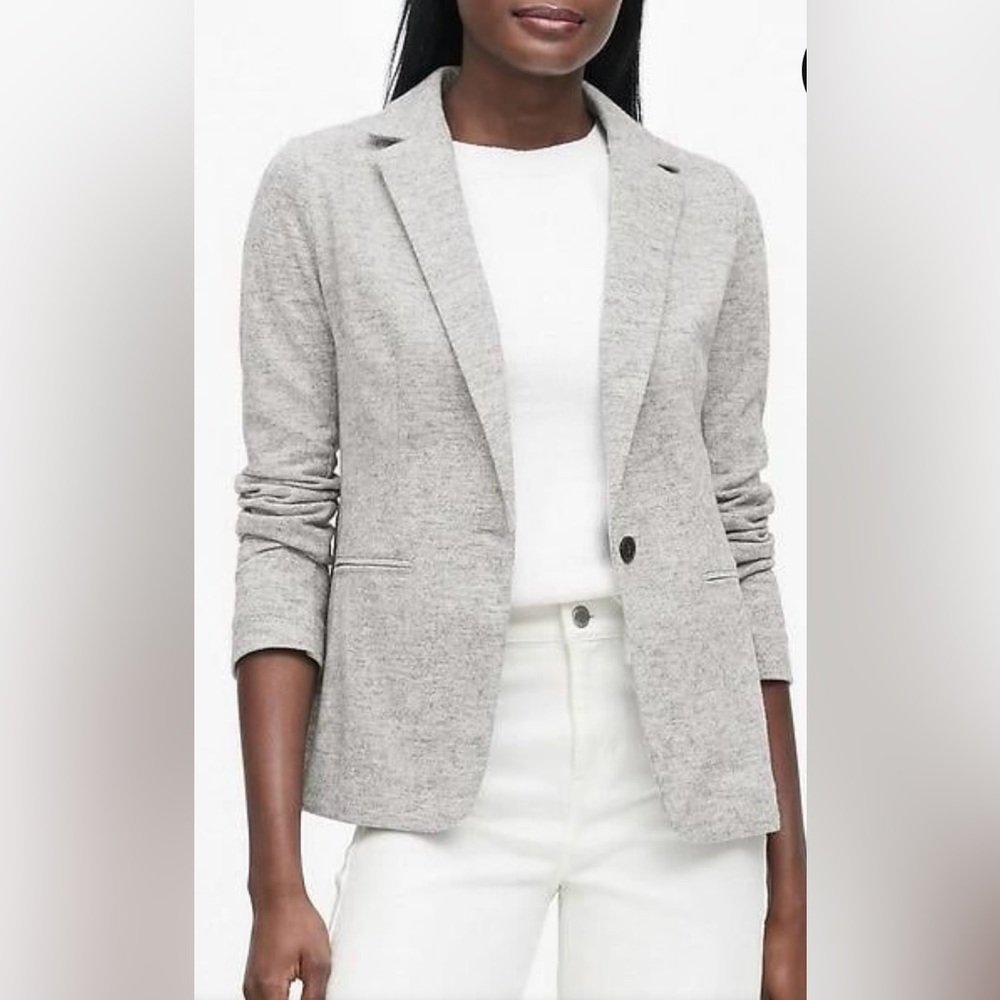 Banana Republic - Unstructured Wool-Blend Knit Blazer